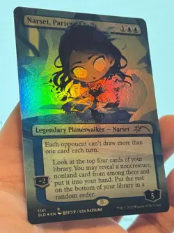 1X FOIL Narset, Parter of Veils BORDERLESS NM MTG Magic Secret Lair Hasbro Chibi - Image 3
