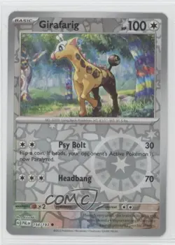 Girafarig Reverse Foil Pokemon SV02: Paldea Evolved #154 0g14 - Image 1