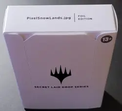 MTG Secret Lair PixelSnowLands.jpg Foil Edition SEALED - Image 1