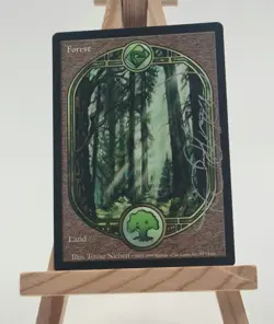 Forest Unhappy (UGL) Tempest Magic Card MTG English (Forest) 88/94 Signed - Image 1
