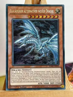 Blue Eyed Alternative White Dragon RA02-DE010 Secret Rare German NM YUGIOH - Image 1