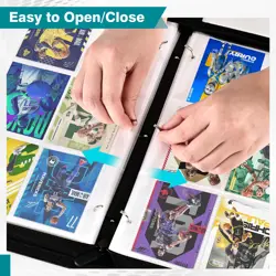 Trading Card Binder 900 Pockets Card Sleeves with Zipper Card Display Double ... - Image 5