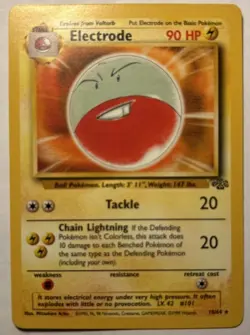 1999 Pokemon TCG Electrode 2/64 Jungle Set Non Holo Rare Vintage Card WOTC LP - Image 1