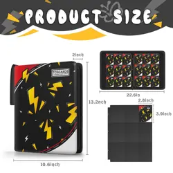 Trading Card Binder 9 Pocket，Card Binder 900 Pockets Card Book Holder Cards w... - Image 2