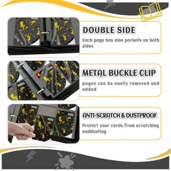 Trading Card Binder 9 Pocket，Card Binder 900 Pockets Card Book Holder Cards w... - Image 5