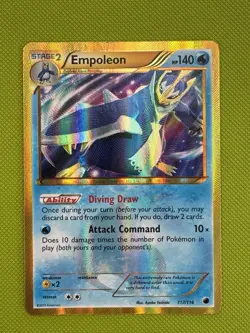 Empoleon 117/116 Plasma Freeze (2013) Pokemon Card Holo Secret Rare Card LP++ - Image 1