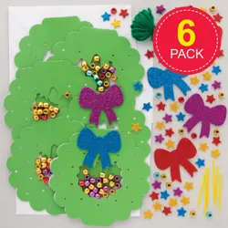FE919 Christmas Wreath Threading Card Kits - Pack of 6, Make Your Own Christm... - Image 2