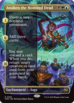 Awaken the Honored Dead 0383 ~ **Borderless** Rare NM MTG Tarkir Dragonstorm - Image 1