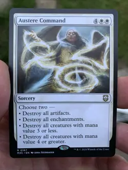 MTG Austere Command Commander White Rare Magic the Gathering LP - Image 1