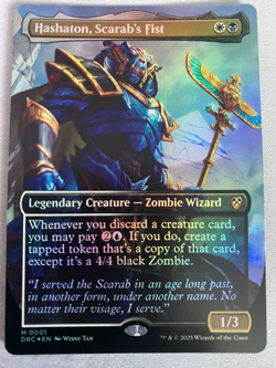 MTG Hashaton, Scarab's Fist Aetherdrift Commander FOIL NM - Image 1