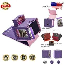Patented MTG Card Box with Magnetic Closure & Dice Tray - Purple/Pink Design - Image 1