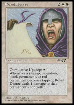 Royal Decree - Medium Play MTG Alliances - Image 1