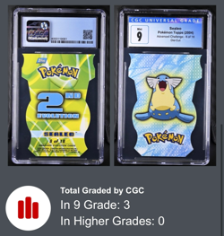 PSA 9 POP 3 Sealeo 8/18 Pokemon Topps Advanced Challenge Die Cut 2004 NM+ - Image 4