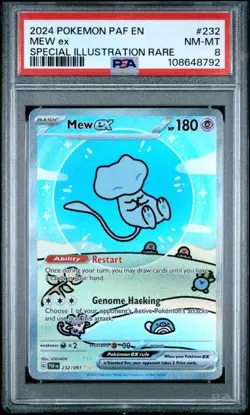 2024 Pokemon Paldean Fates 232/091 Mew ex Special Illustration Rare (Bubble - Image 1