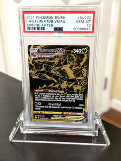 2021 POKEMON SWORD & SHIELD SHINING FATES #SV122 FULL ART/ETERNATUS VMAX PSA 10 - Image 1