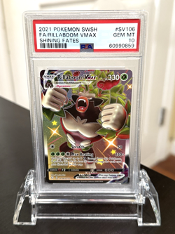 2021 POKEMON SWORD & SHIELD SHINING FATES #SV106 FULL ART/RILLABOOM VMAX PSA 10 - Image 1