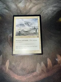 MTG Armageddon Battle Royale NM Destroy All Lands Classic White Sorcery OG - Image 1