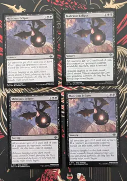 MTG 4 x The Lost Caverns Of Ixalan Uncommon MALICIOUS ECLIPSE NM - Image 1