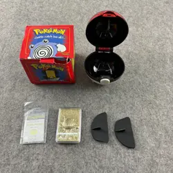 Pokemon Burger King Poliwhirl 23K Gold Plated Trading Card Poke Ball Box COA - Image 1