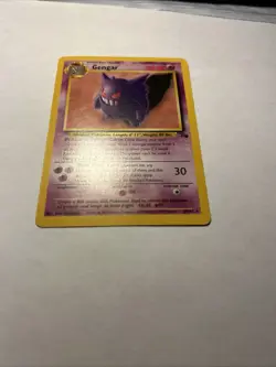 1999 Pokemon TCG Fossil Gengar 20/62 Non Holo Rare Card Vintage WOTC LP - Image 3