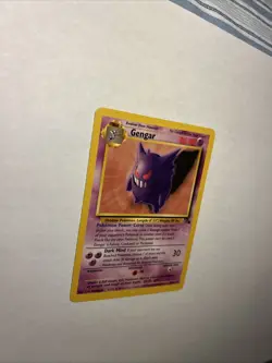 1999 Pokemon TCG Fossil Gengar 20/62 Non Holo Rare Card Vintage WOTC LP - Image 5