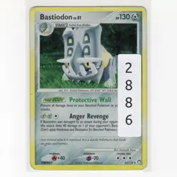 Pokemon TCG Bastiodon 021/123 DP Mysterious Treasures Holo Rare Card EN-HP 2007 - Image 3