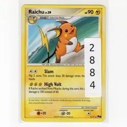 Pokemon TCG Raichu 003/017 POP Series 9 Regular Rare Card EN-MP 2009 - Image 3