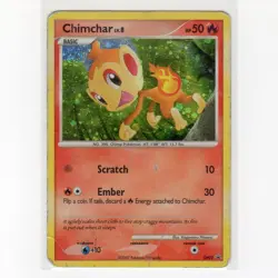 Pokemon TCG Chimchar DP02 Diamond and Pearl Holo Promo Card EN-DMG 2007 - Image 1