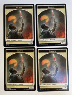4x Mtg Masters 25 Soldier Token NM Magic Karte Magic The Gathering - Image 1