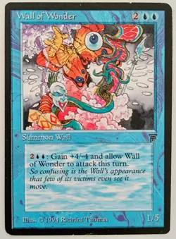 MtG | 1 x Wall Of Wonder | Legendary Land | Legends | Magic the Gathering - Image 1