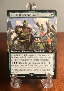 MTG Bristly Bill Spine Sower Borderless Extended Art OTJ Outlaws of Thunder - Image 1