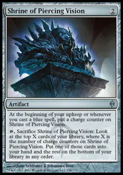 Shrine of Piercing Vision -Foil Light Play MTG New Phyrexia - Image 1