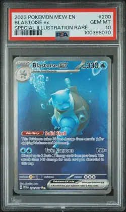 2023 Pokemon 151 200/165 Blastoise ex Special Illustration Rare PSA 10 - Image 1