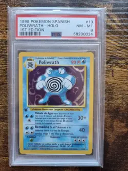 1999 Pokemon Spanish Poliwrath Holo 1st Edition Base Set 13/102 RARE VINTAGE - Image 1