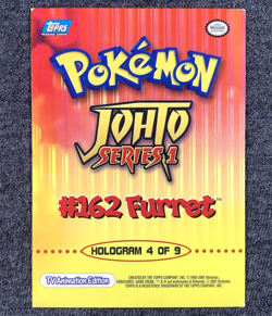 2001 topps Pokemon TV Animation Johto Series 1 #162 Furret Hologram 4 of 9 - Image 2