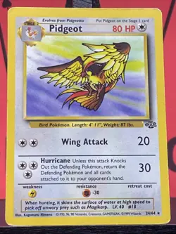 Pidgeot 24/64 Jungle Set Rare Regular 1999 WOTC Pokemon TCG MP - Image 3