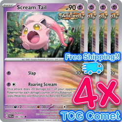 [4x Playset] Scream Tail 086/182 SV04: Paradox Rift (PAR) Pokemon TCG - Image 1