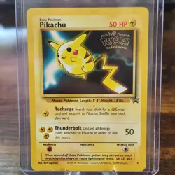 1999 PIKACHU Pokemon The First Movie Promo #4 TCG WB Foil Stamp #4 - Image 1
