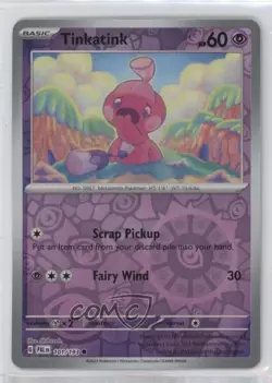 Tinkatink Reverse Foil Pokemon SV02: Paldea Evolved #101 12ht - Image 1