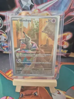 Mimikyu 075 Paldean Fates Pokemon Center Black Star Promo ETB Pokemon Card - Image 1