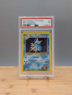 2000 Pokemon Gym Heroes Prerelease - Mistys Seadra Holo #9 - PSA 7 - Image 1