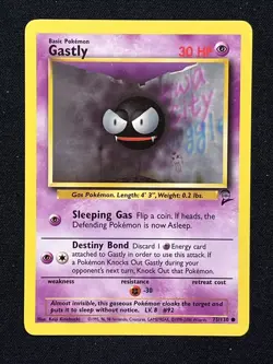 Gastly 75/130 Base Set 2 - Common Pokemon Card EXC BUY 2 CARDS GET 1 FREE!!! - Image 1