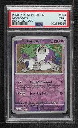 Oranguru Reverse Foil Pokemon SV02: Paldea Evolved PSA 9 MINT 1i1p - Image 1