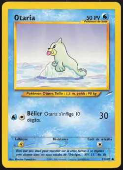 Carte Pokemon Otaria 81/105 Neo Destiny Francais - Image 1