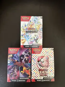 Pokemon TCG Prismatic Evolutions/ Destined Rivals/ 151 Booster Bundles Sealed - Image 1