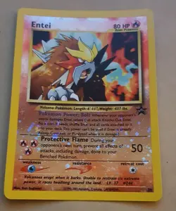 VINTAGE POKEMON BLACK STAR PROMO CARD - #34 ENTEI (REV HOLO) (WOTC) NM - Image 1