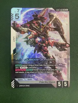 Gundam Card Game Newtype Rising Justice Gundam GD01-066 LR Holo Foil - Image 1