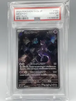 Pokemon Japanese Sv2A Pokemon 151 183 Mewtwo Art Rare Card PSA 10 GEM MINT - Image 1