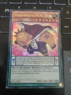 YS16-EN002 Performapal King Bear Ultra Rare 1st Edition Mint YuGiOh Card - Image 1
