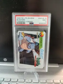 Pokemon Card Blastoise #10 Movie Carddass Vending Anime Turtok Japanese PSA 9 - Image 1